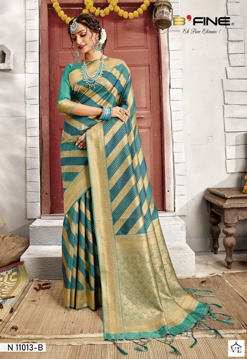 Vardan Ethnic All Time Hit Vol 3 Semi Banarasi Silk Wholesale Sarees Catalog — Wholesale Sarees, MPA wholesale from Surat — view 10