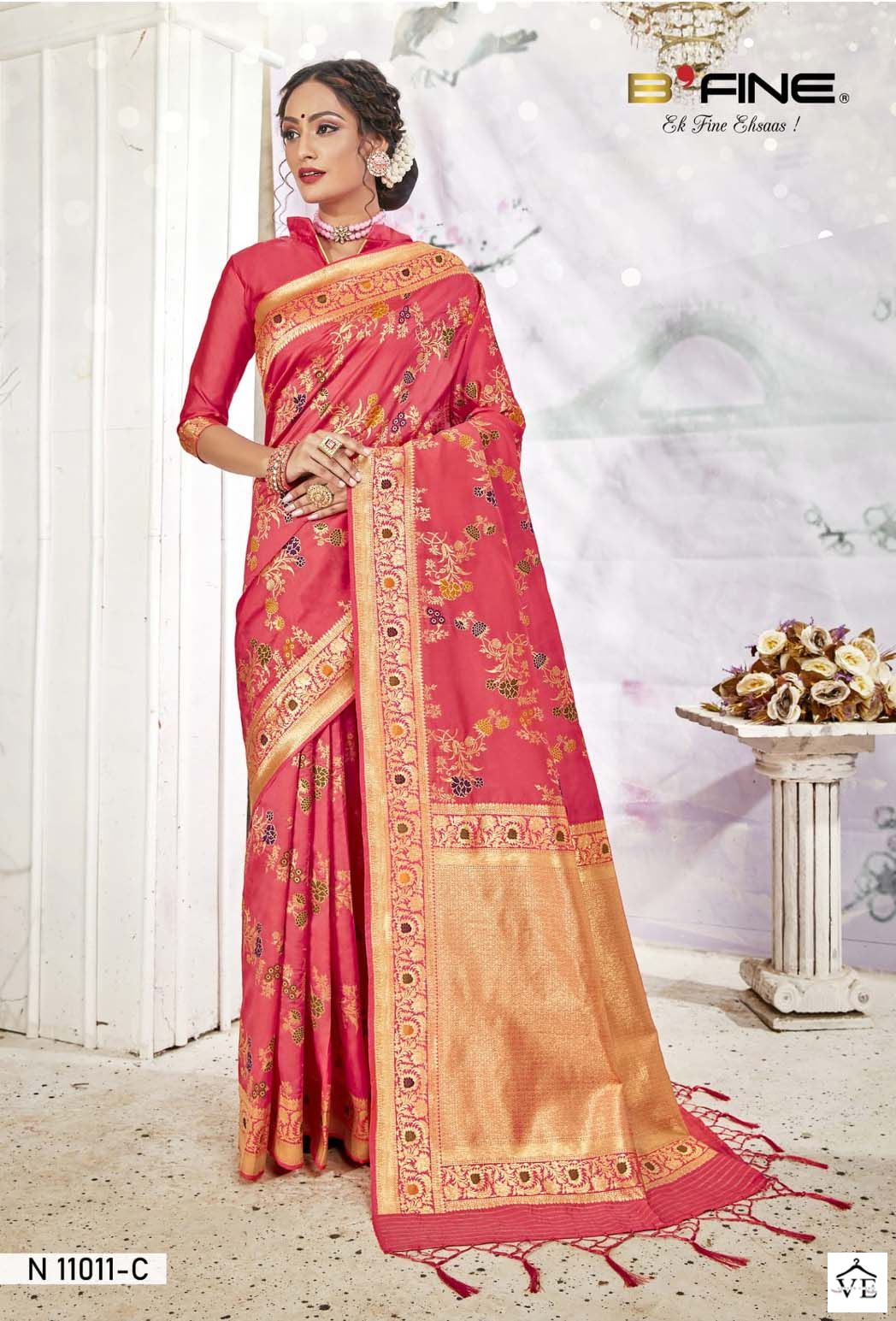 Vardan Ethnic All Time Hit Vol 3 Semi Banarasi Silk Wholesale Sarees Catalog — Wholesale Sarees, MPA wholesale from Surat — view 11