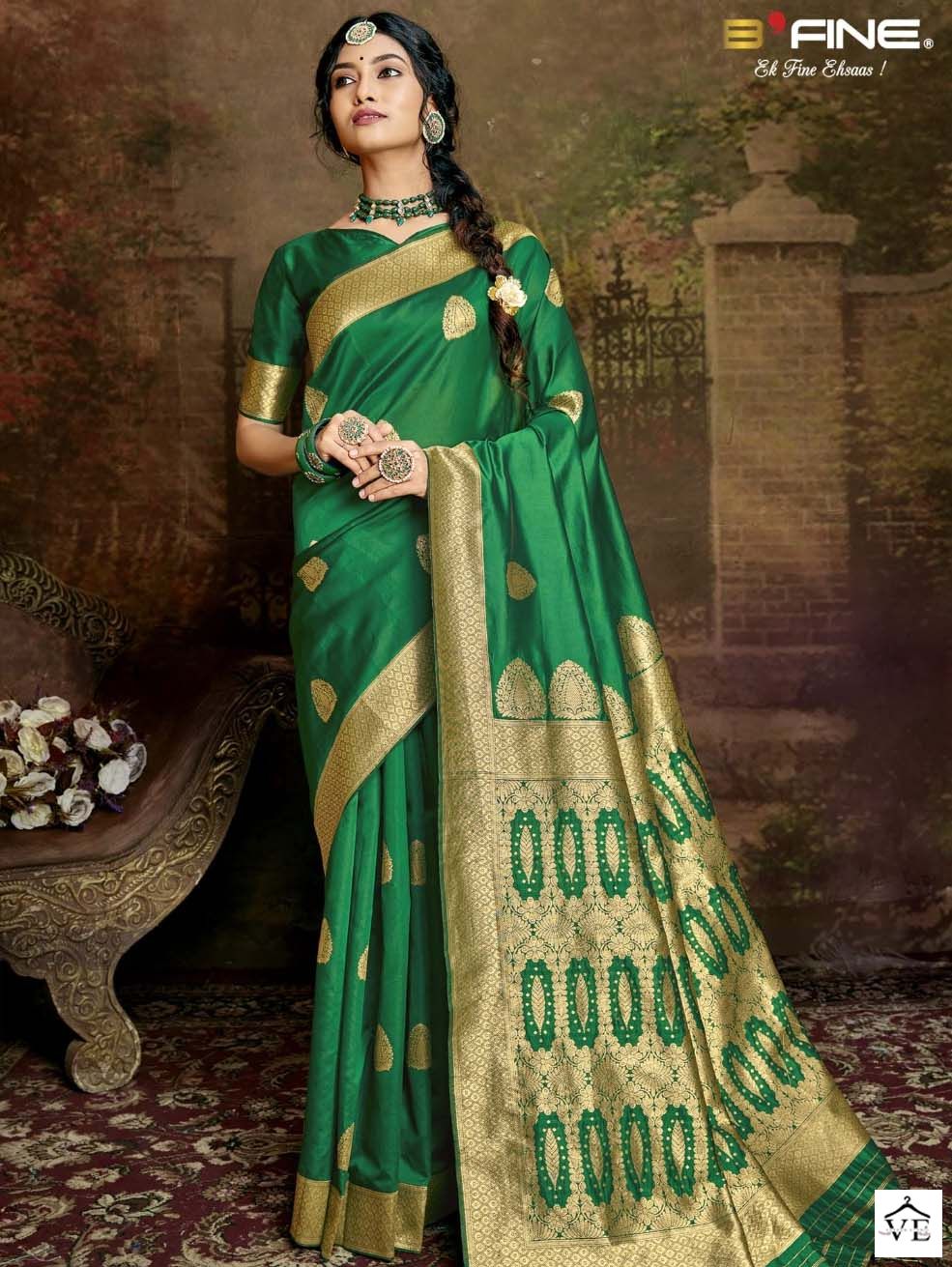 Vardan Ethnic All Time Hit Vol 3 Semi Banarasi Silk Wholesale Sarees Catalog — Wholesale Sarees, MPA wholesale from Surat — view 4