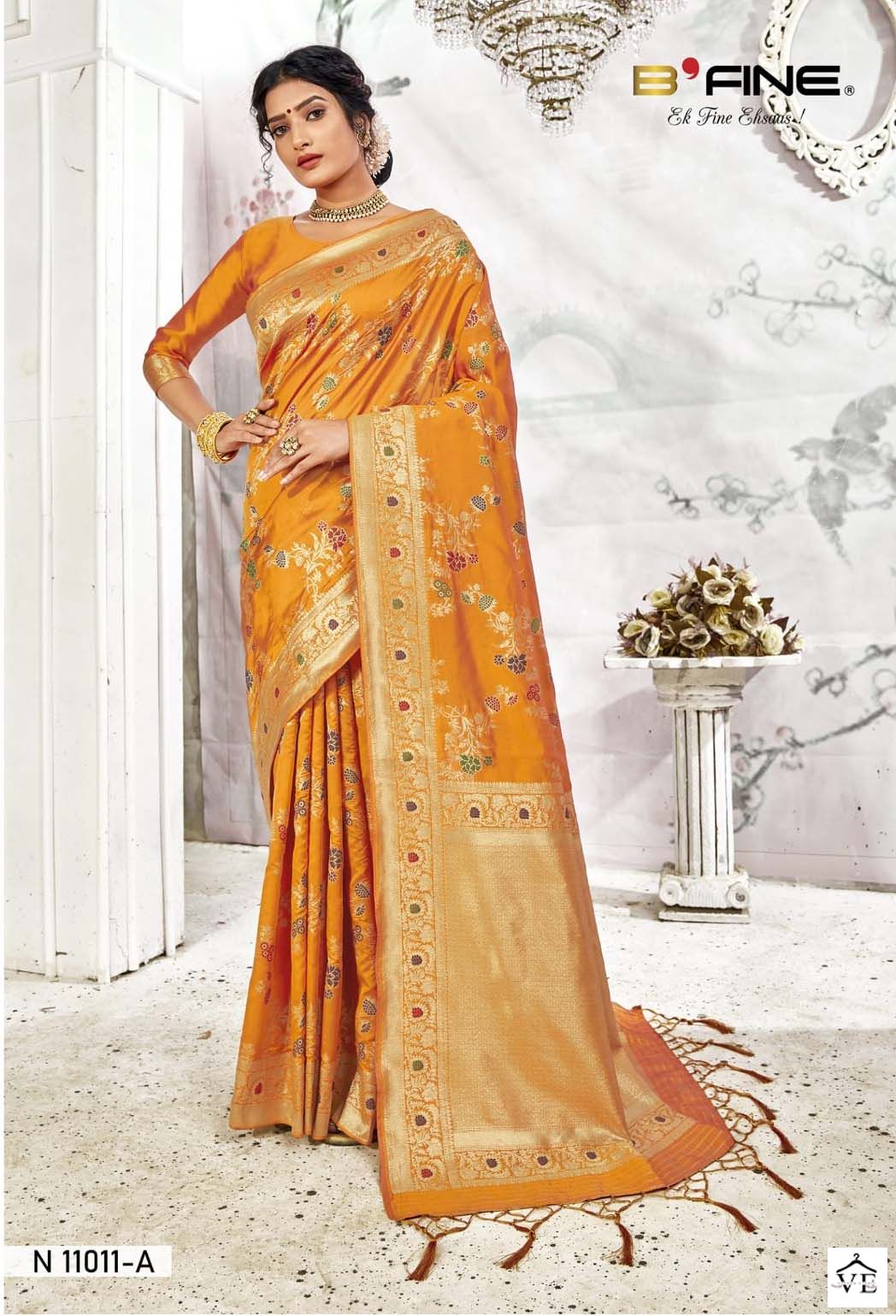 Vardan Ethnic All Time Hit Vol 3 Semi Banarasi Silk Wholesale Sarees Catalog — Wholesale Sarees, MPA wholesale from Surat — view 8