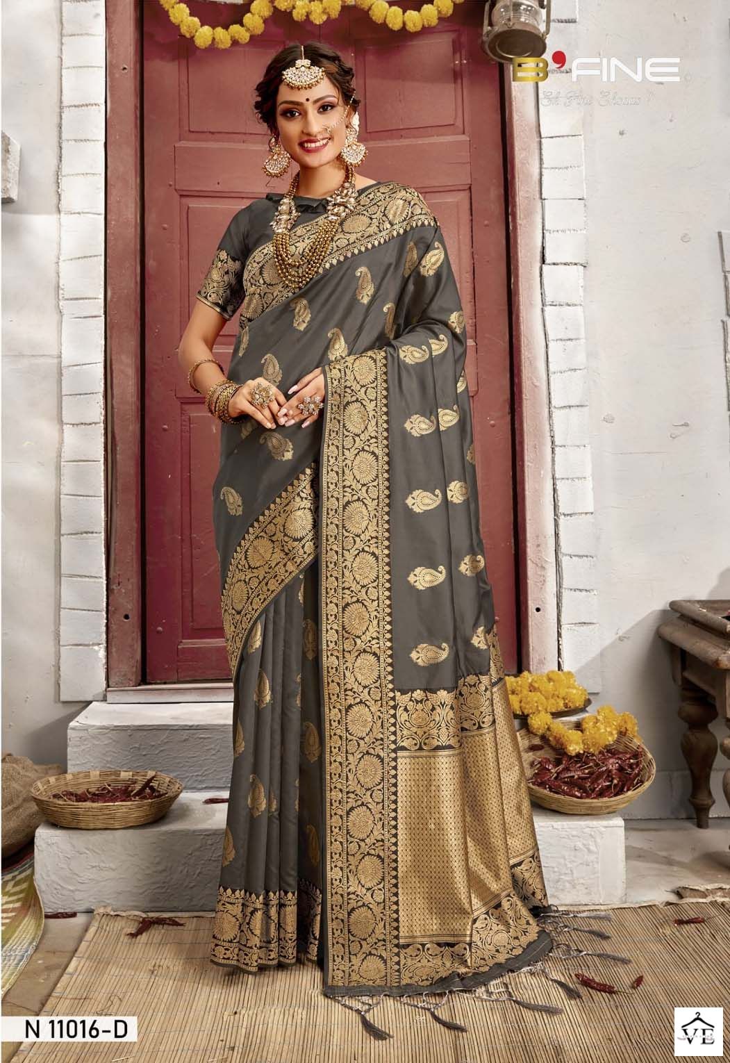 Vardan Ethnic All Time Hit Vol 4 Semi Banarasi Silk Wholesale Sarees Catalog — Wholesale Sarees, MPA wholesale from Surat — view 11