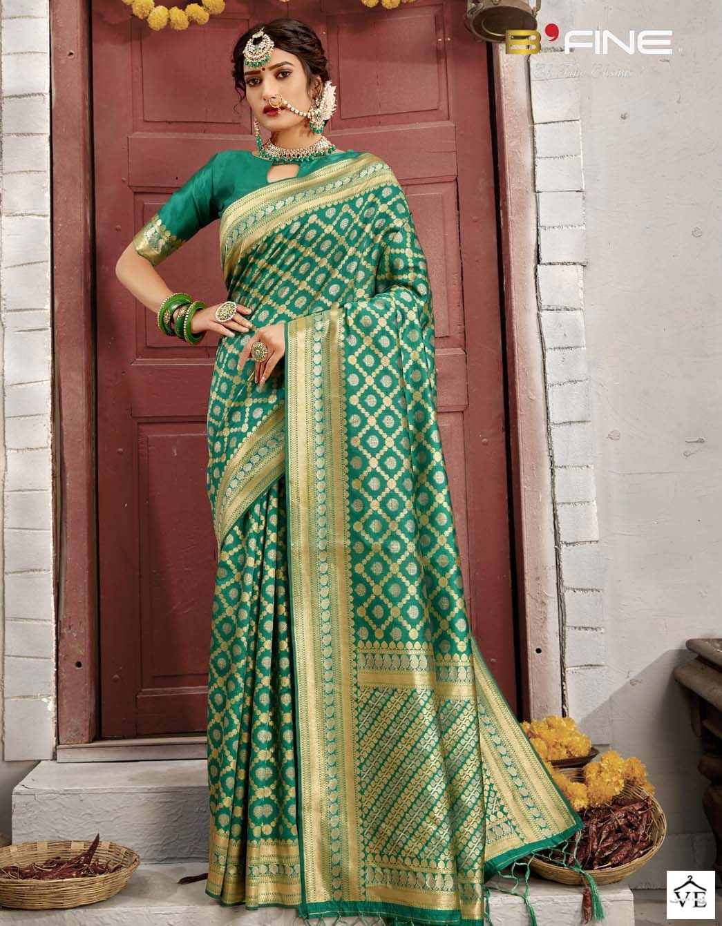 Vardan Ethnic All Time Hit Vol 4 Semi Banarasi Silk Wholesale Sarees Catalog — Wholesale Sarees, MPA wholesale from Surat - Gallery Image 4