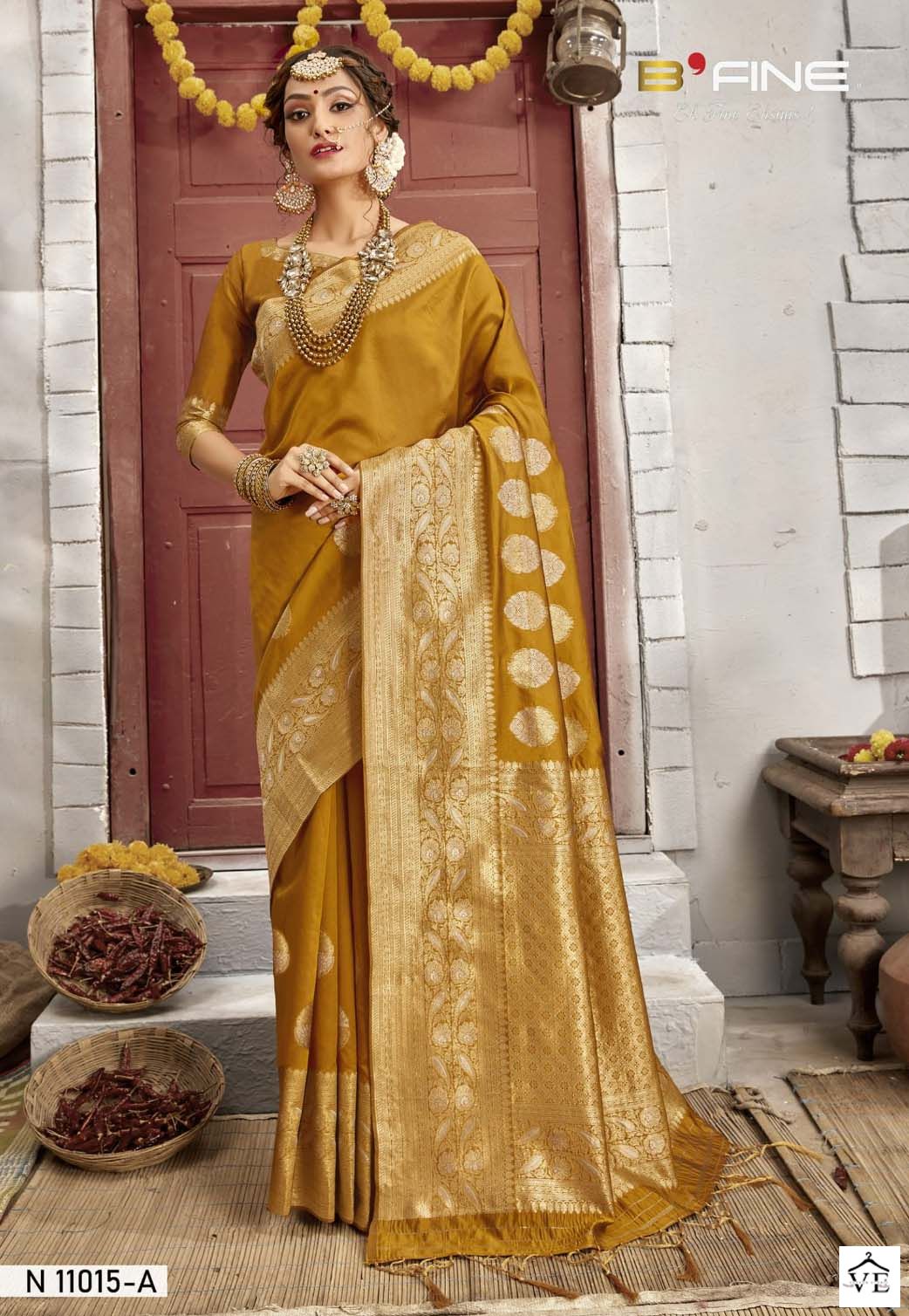 Vardan Ethnic All Time Hit Vol 4 Semi Banarasi Silk Wholesale Sarees Catalog — Wholesale Sarees, MPA wholesale from Surat - Gallery Image 5