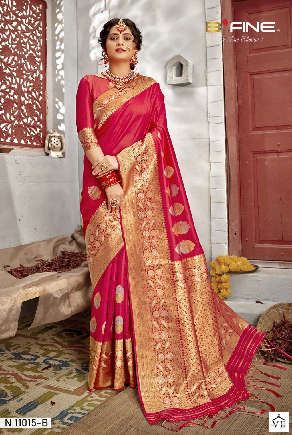 Vardan Ethnic All Time Hit Vol 4 Semi Banarasi Silk Wholesale Sarees Catalog — Wholesale Sarees, MPA wholesale from Surat - Gallery Image 6