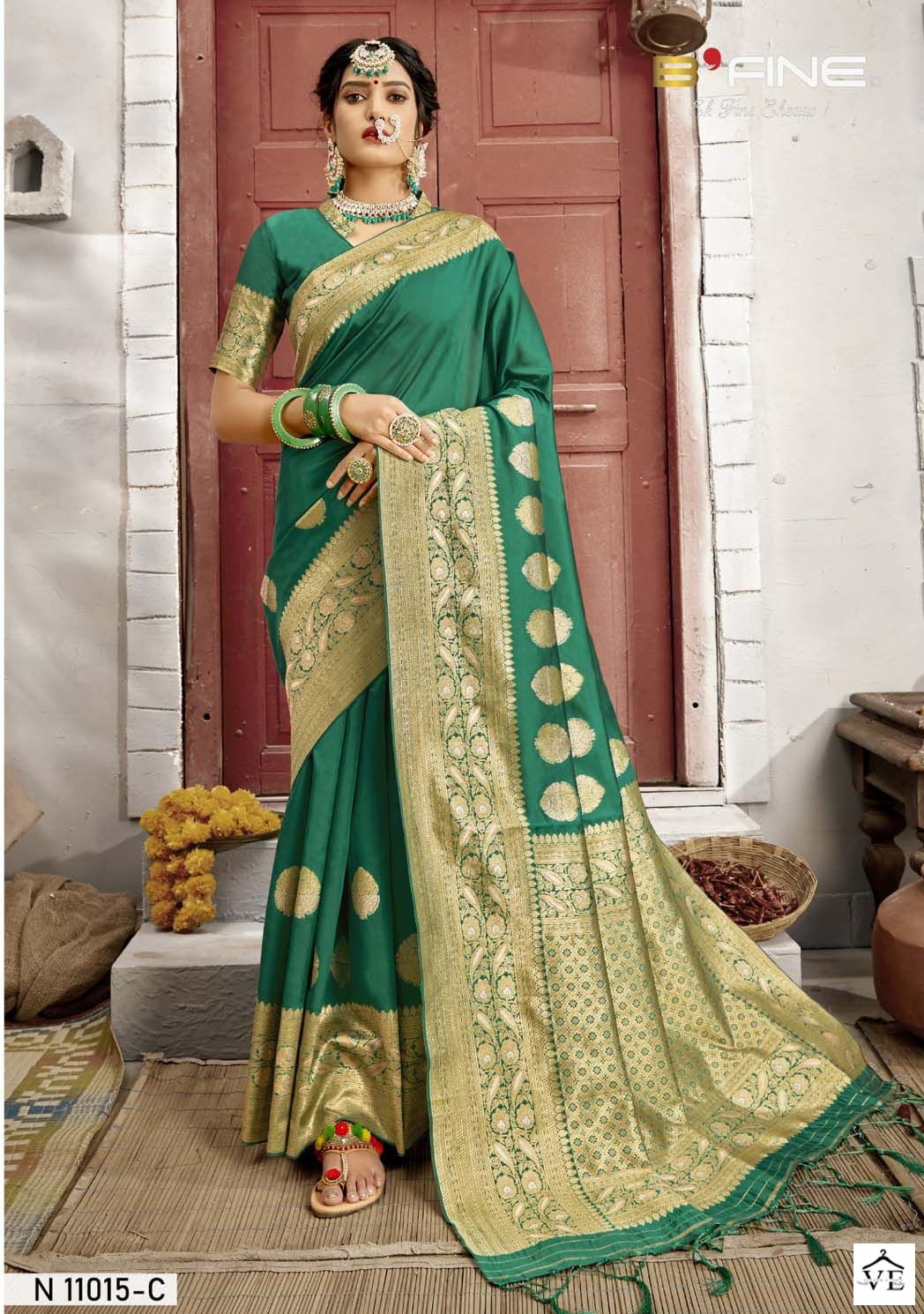 Vardan Ethnic All Time Hit Vol 4 Semi Banarasi Silk Wholesale Sarees Catalog — Wholesale Sarees, MPA wholesale from Surat - Gallery Image 7