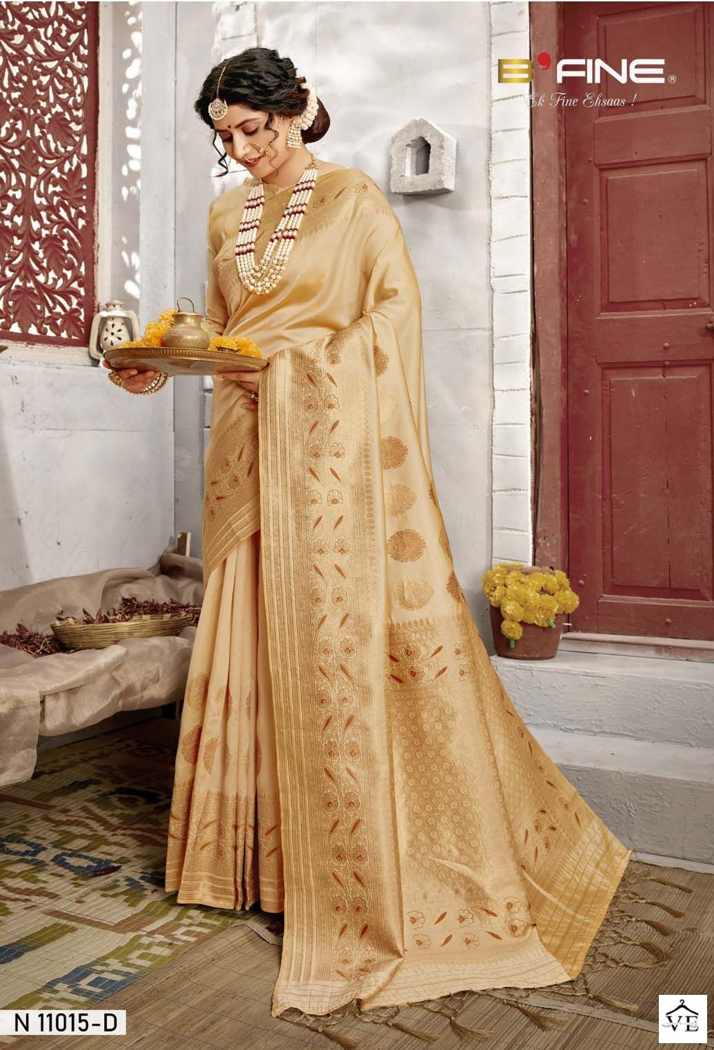Vardan Ethnic All Time Hit Vol 4 Semi Banarasi Silk Wholesale Sarees Catalog — Wholesale Sarees, MPA wholesale from Surat - Gallery Image 9