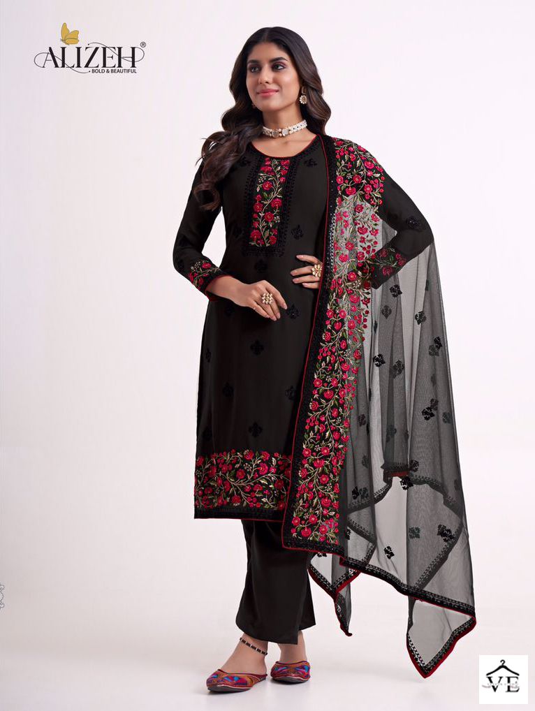 Alizeh Almora Vol 7 Georgette Wholesale Designer Salwar Suit Catalog — Wholesale Salwar Suits, Alizeh wholesale from Surat - Gallery Image 3