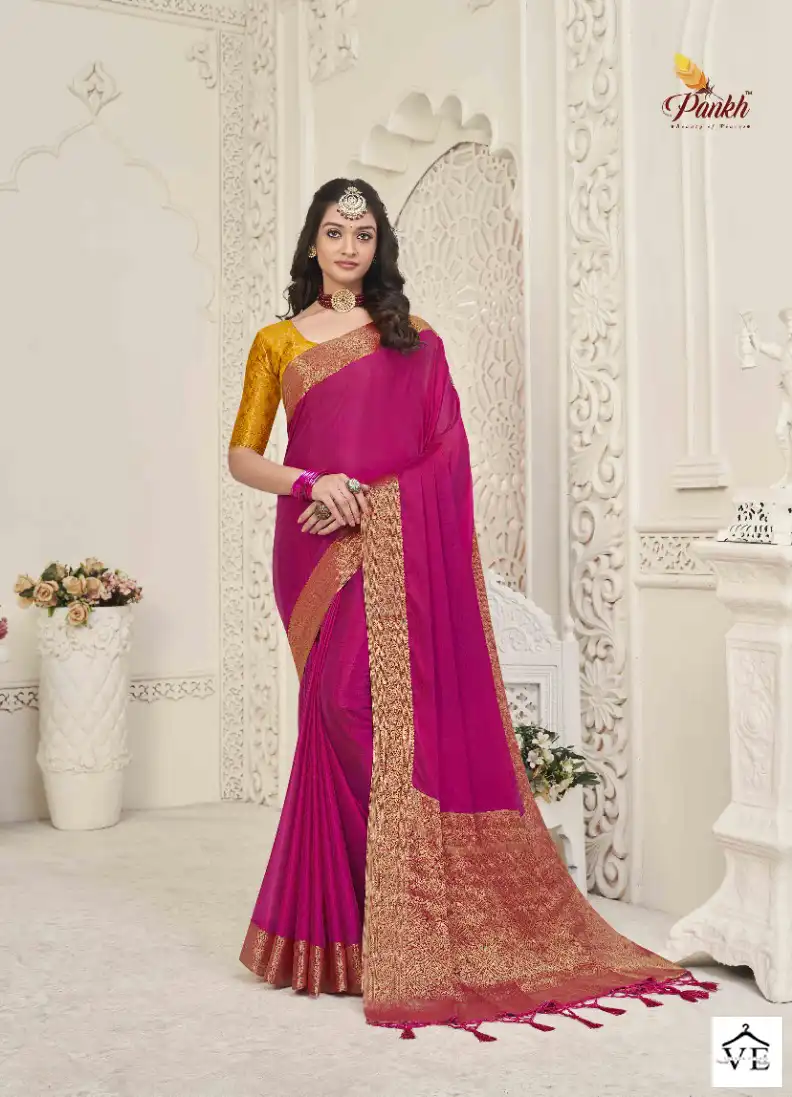 Pankh Alora Chinon Silk Wholesale Designer Saree Catalog - Image 7