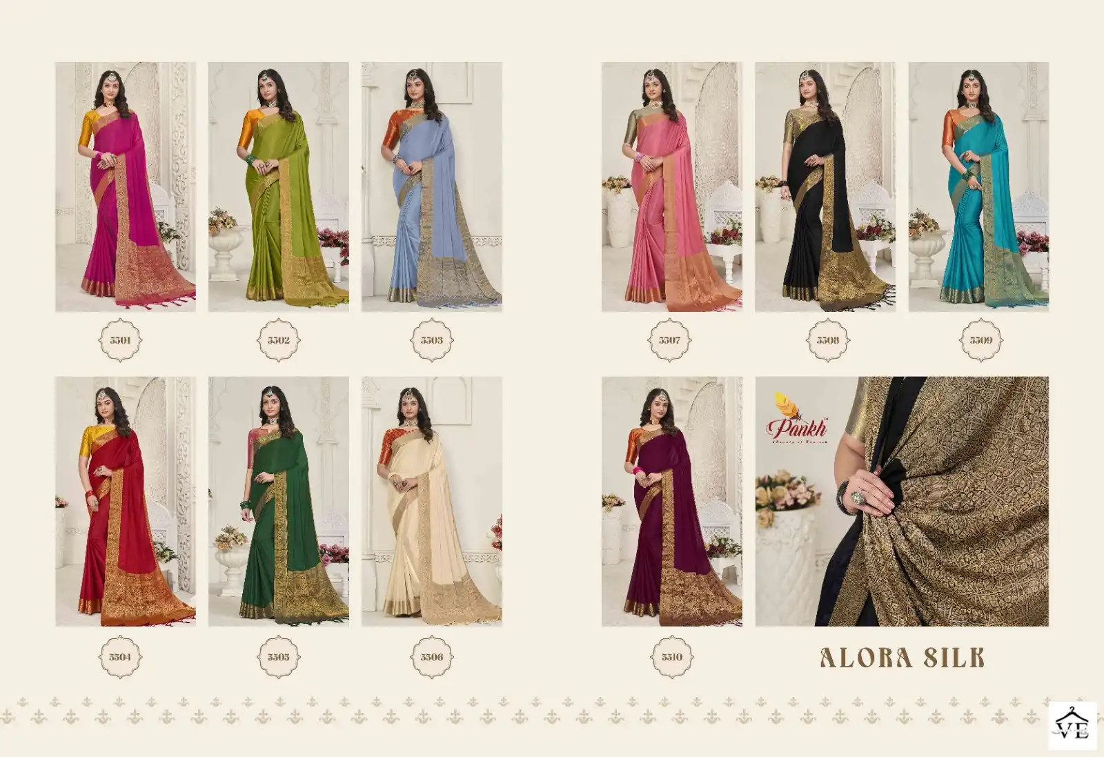 Pankh Alora Chinon Silk Wholesale Designer Saree Catalog - Image 11
