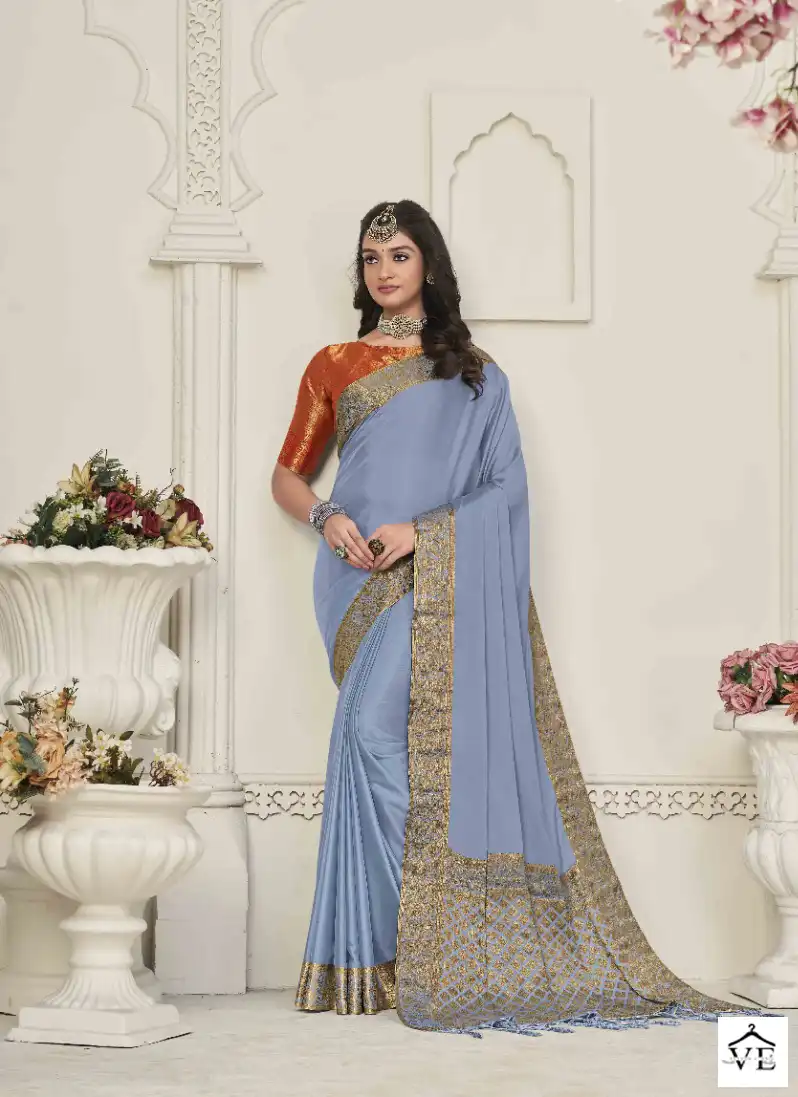 Pankh Alora Chinon Silk Wholesale Designer Saree Catalog - Image 9