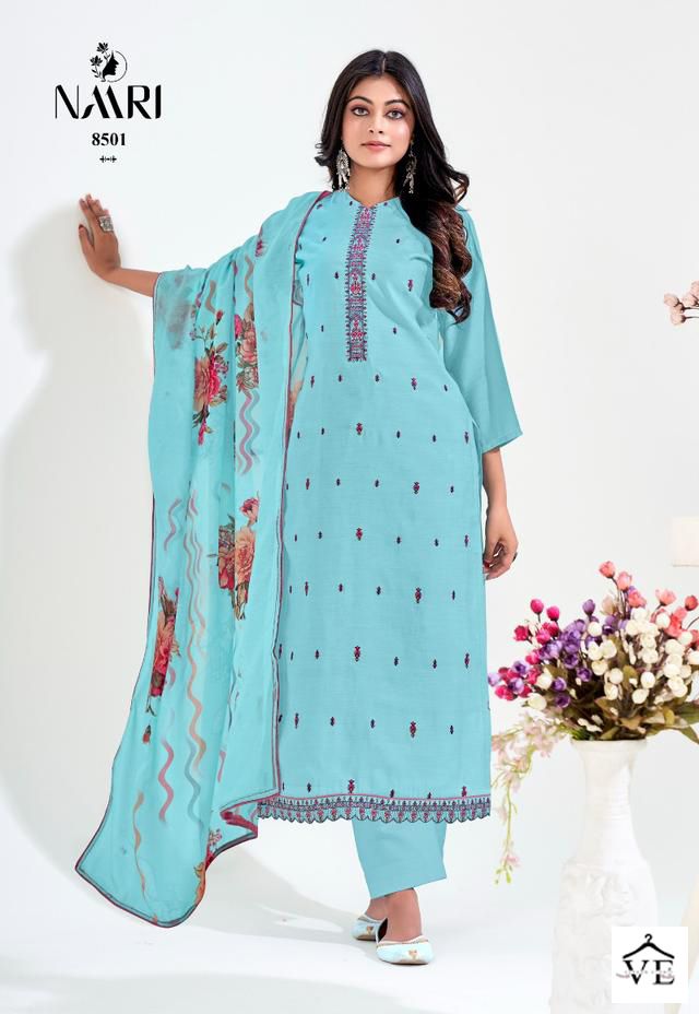 Naari Alvira Pure Silk Wholesale Designer Salwar Suit Catalog — Wholesale Salwar Suits, MPA wholesale from Surat - Gallery Image 2