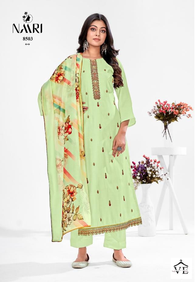 Naari Alvira Pure Silk Wholesale Designer Salwar Suit Catalog — Wholesale Salwar Suits, MPA wholesale from Surat - Gallery Image 4