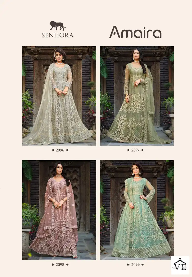 Senhora Amaira Pure Butterfly Net Wholesale Designer Salwar Suit Catalog — Wholesale Salwar Suits, MPA wholesale from Surat — view 5