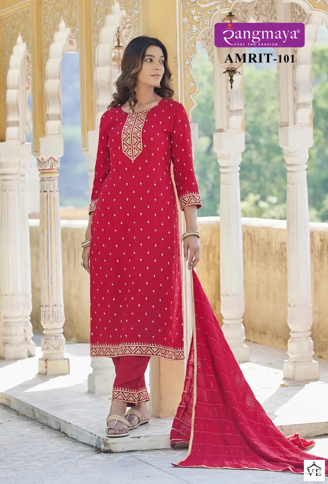 Vardan Ethnic Amrit Rayon Wholesale Readymade Salwar Suit Catalog — Wholesale Salwar Suits, MPA wholesale from Surat - Gallery Image 2