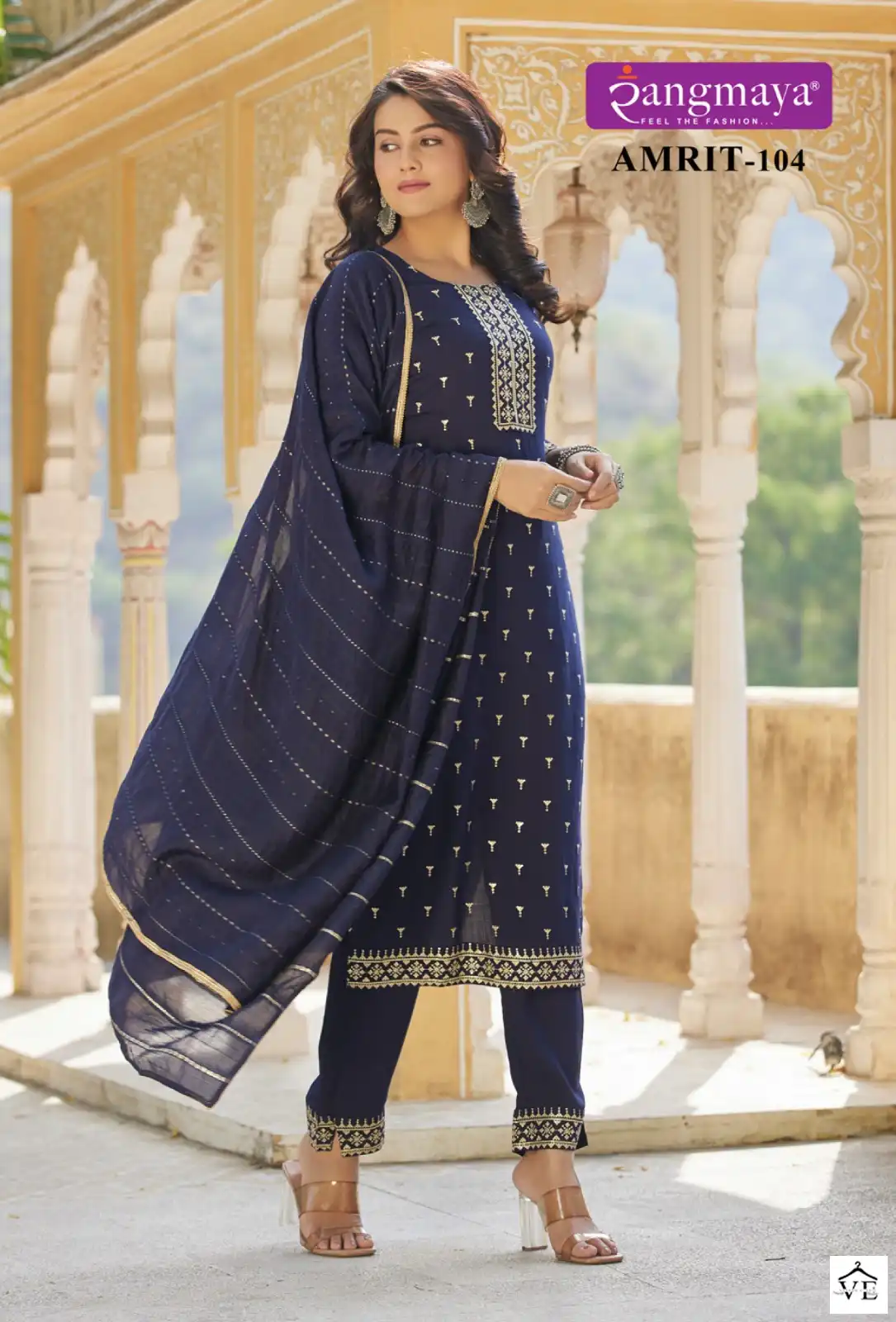 Vardan Ethnic Amrit Rayon Wholesale Readymade Salwar Suit Catalog — Wholesale Salwar Suits, MPA wholesale from Surat - Gallery Image 3