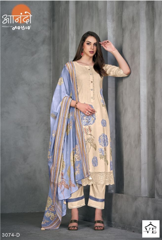 Jayvijay Anando Kiera 3074 Pure Cotton Wholesale Designer Salwar Suit Catalog — Wholesale Salwar Suits, MPA wholesale from Surat - Gallery Image 4