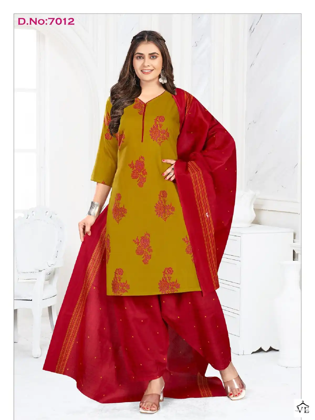 Vardan Ethnic Rangoli Patiyala Voi 3 Cotton Wholesale Readymade Salwar Suit Catalog — Wholesale Salwar Suits, MPA wholesale from Surat - Gallery Image 2