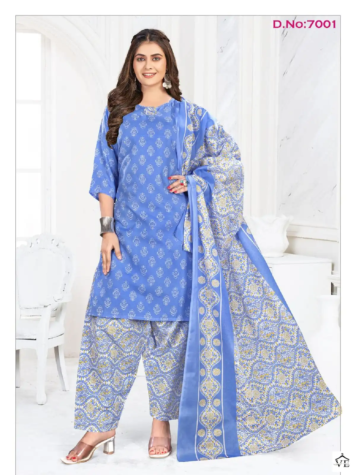 Vardan Ethnic Rangoli Patiyala Voi 3 Cotton Wholesale Readymade Salwar Suit Catalog — Wholesale Salwar Suits, MPA wholesale from Surat - Gallery Image 3