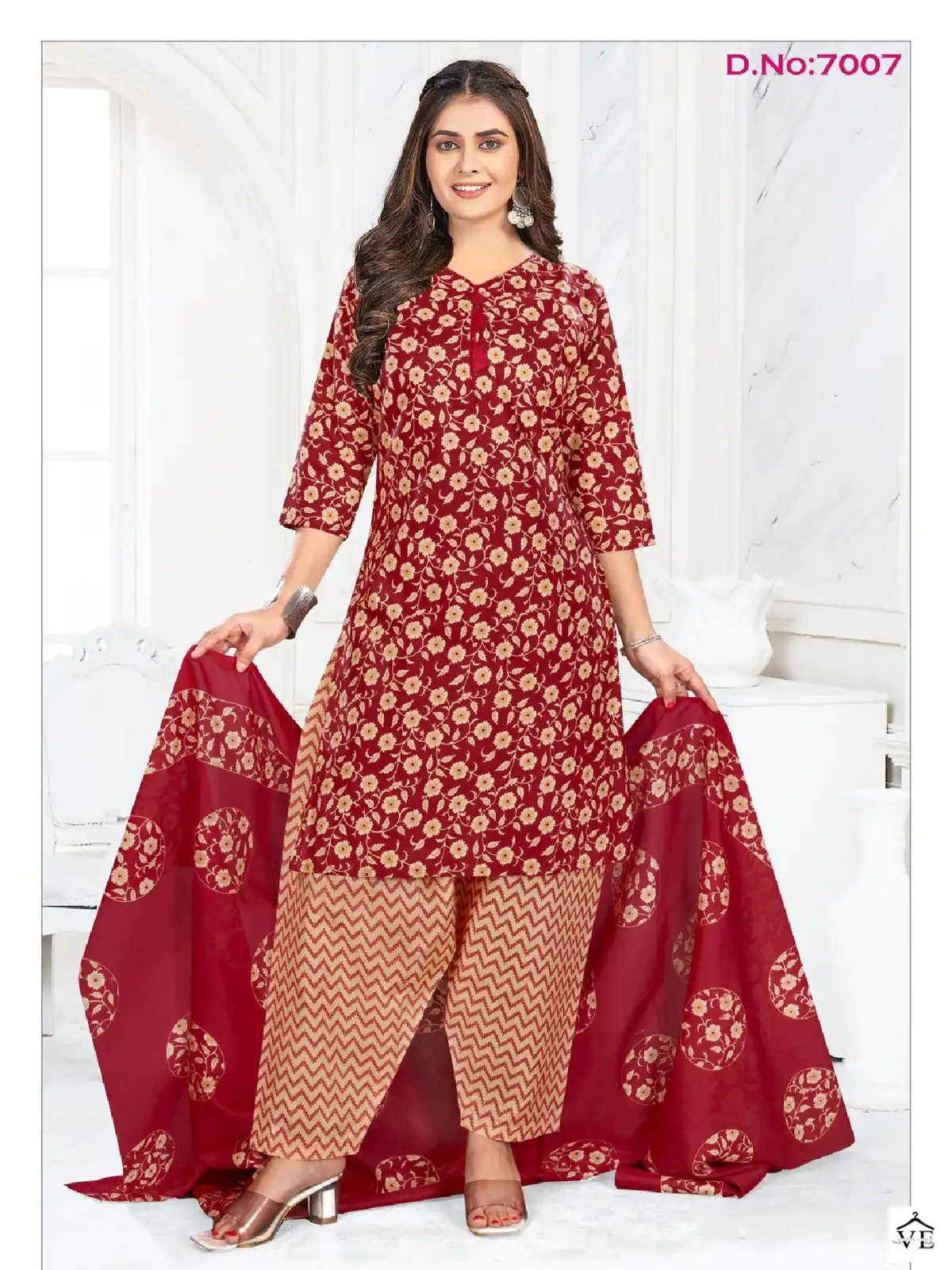 Vardan Ethnic Rangoli Patiyala Voi 3 Cotton Wholesale Readymade Salwar Suit Catalog — Wholesale Salwar Suits, MPA wholesale from Surat - Gallery Image 6