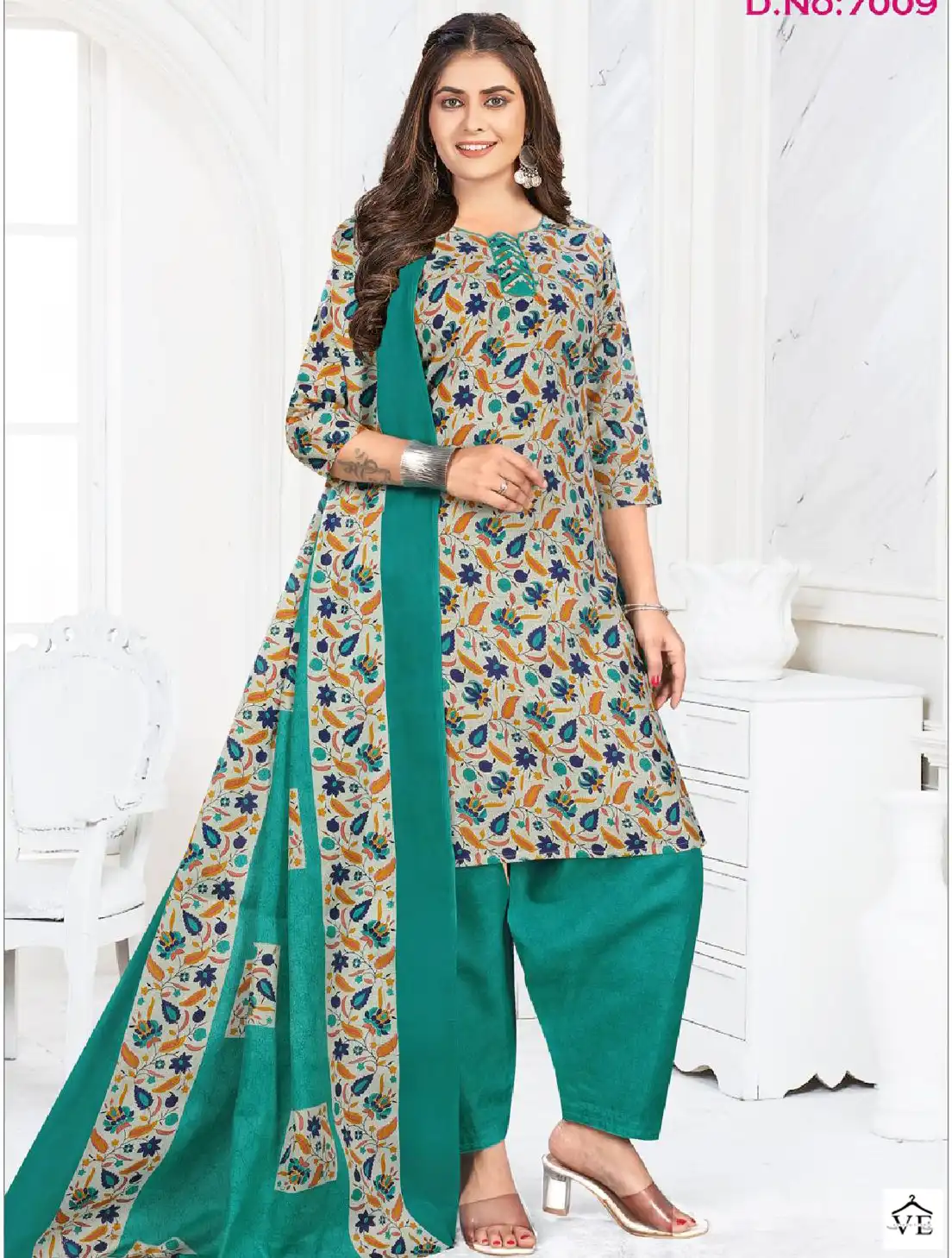 Vardan Ethnic Rangoli Patiyala Voi 3 Cotton Wholesale Readymade Salwar Suit Catalog — Wholesale Salwar Suits, MPA wholesale from Surat — view 1