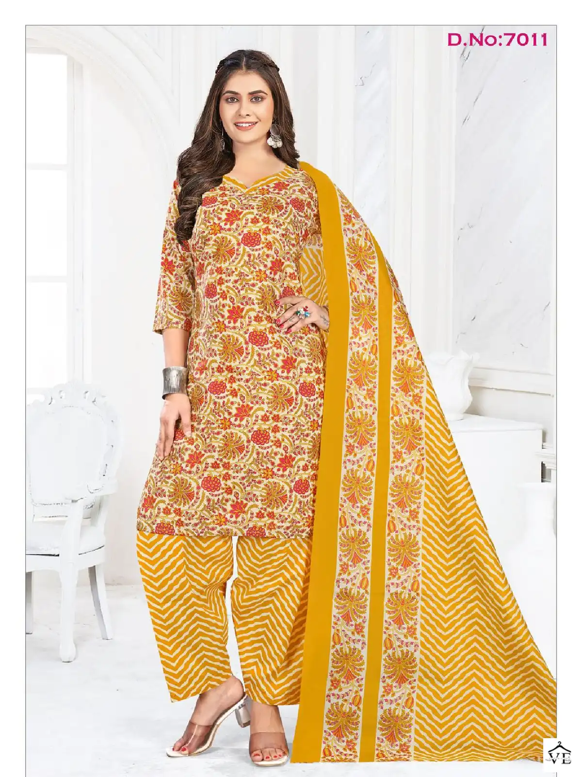 Vardan Ethnic Rangoli Patiyala Voi 3 Cotton Wholesale Readymade Salwar Suit Catalog — Wholesale Salwar Suits, MPA wholesale from Surat - Gallery Image 7