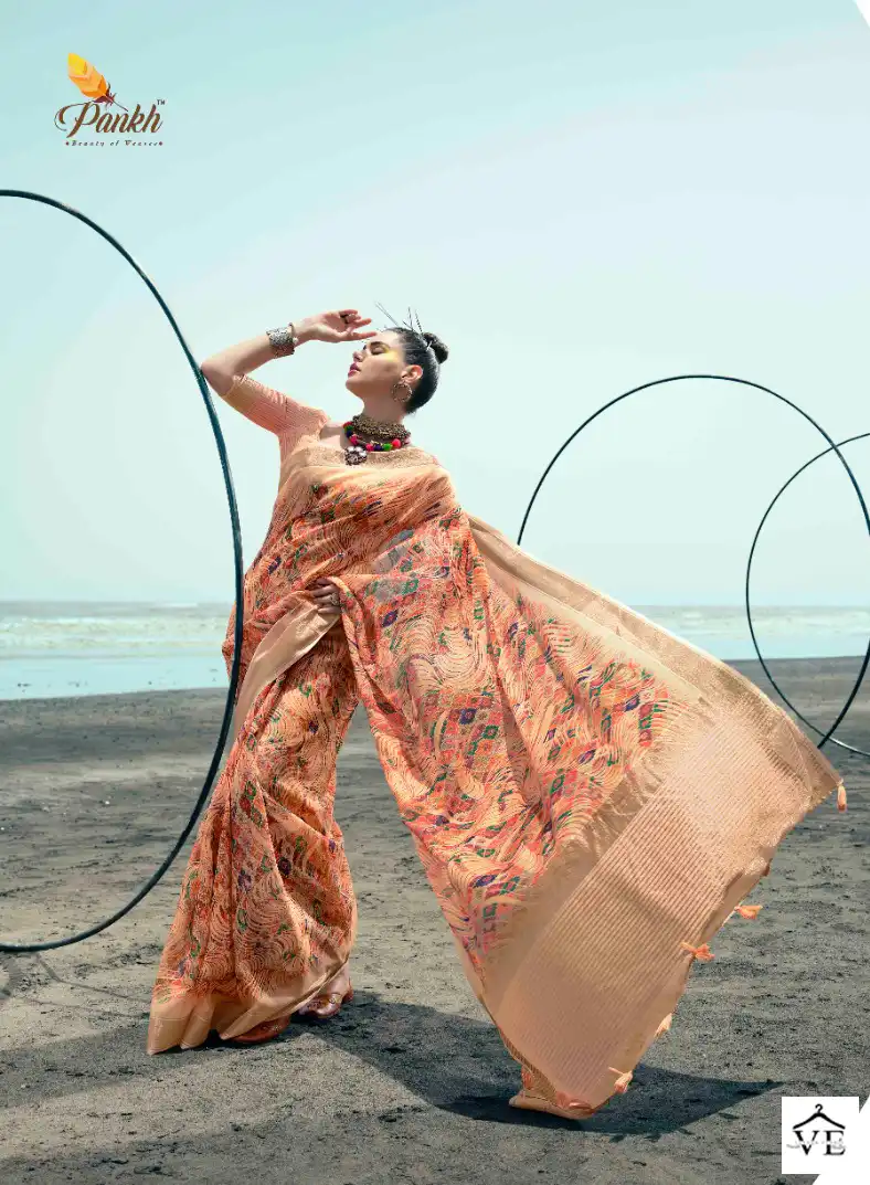 Pankh Ariya Vol-1 Linen Wholesale Saree Catalog - Image 8