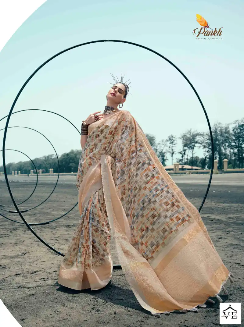 Pankh Ariya Vol-1 Linen Wholesale Saree Catalog - Image 11