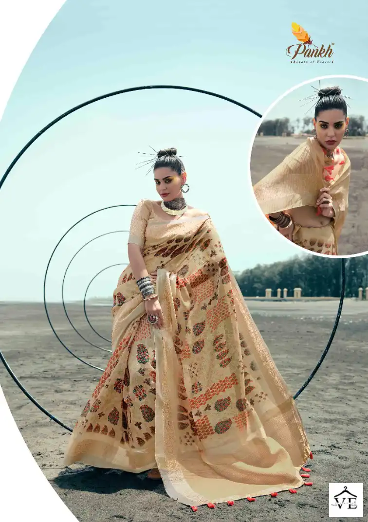 Pankh Ariya Vol-1 Linen Wholesale Saree Catalog - Image 3