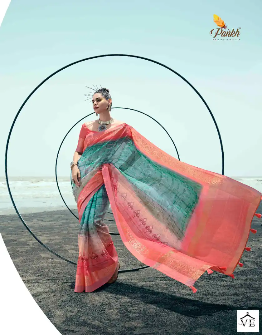 Pankh Ariya Vol-1 Linen Wholesale Saree Catalog - Image 5
