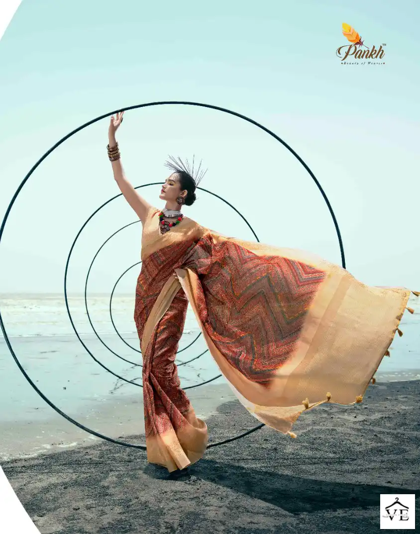 Pankh Ariya Vol-1 Linen Wholesale Saree Catalog - Image 7