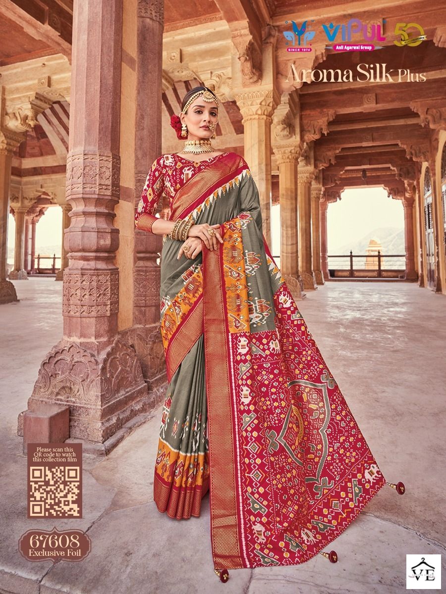 Vipul Aroma Silk Plus Soft Silk Wholesale Sarees Catalog — Wholesale Sarees, MPA wholesale from Surat - Gallery Image 2