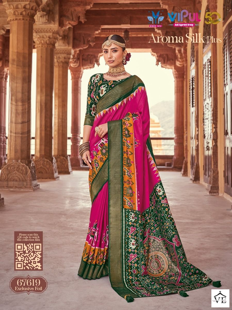 Vipul Aroma Silk Plus Soft Silk Wholesale Sarees Catalog — Wholesale Sarees, MPA wholesale from Surat - Gallery Image 14