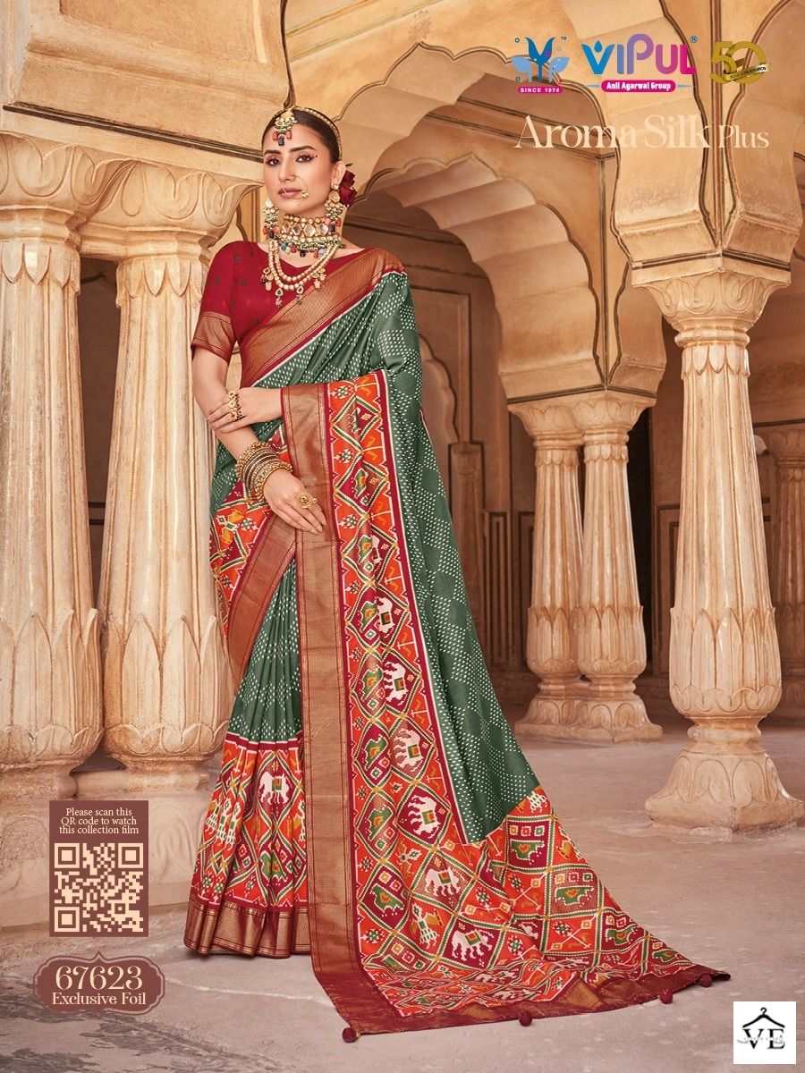 Vipul Aroma Silk Plus Soft Silk Wholesale Sarees Catalog — Wholesale Sarees, MPA wholesale from Surat — view 18