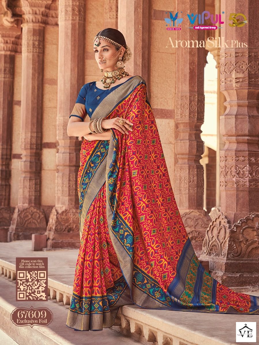 Vipul Aroma Silk Plus Soft Silk Wholesale Sarees Catalog — Wholesale Sarees, MPA wholesale from Surat - Gallery Image 4