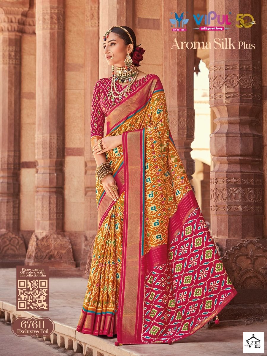 Vipul Aroma Silk Plus Soft Silk Wholesale Sarees Catalog — Wholesale Sarees, MPA wholesale from Surat - Gallery Image 7