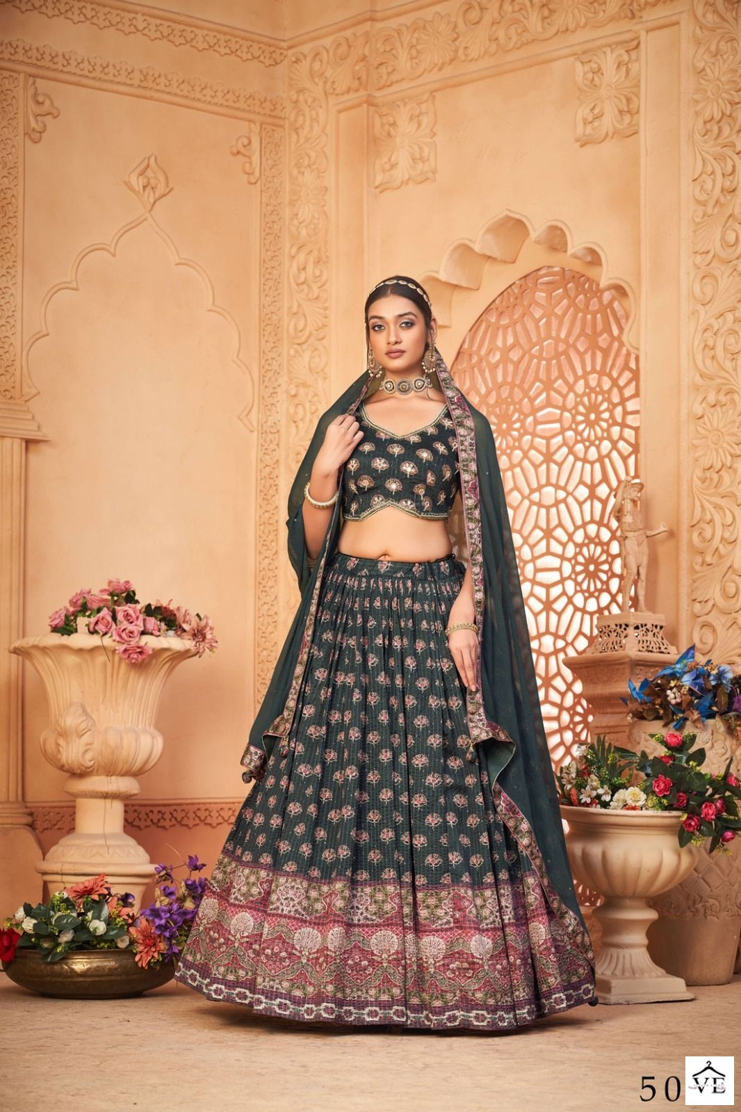 Vardan Ethnic Aakrut Vol 5 Heavy Chinon Wholesale Lehenga Catalog — Wholesale Lehenga, MPA wholesale from Surat - Gallery Image 3
