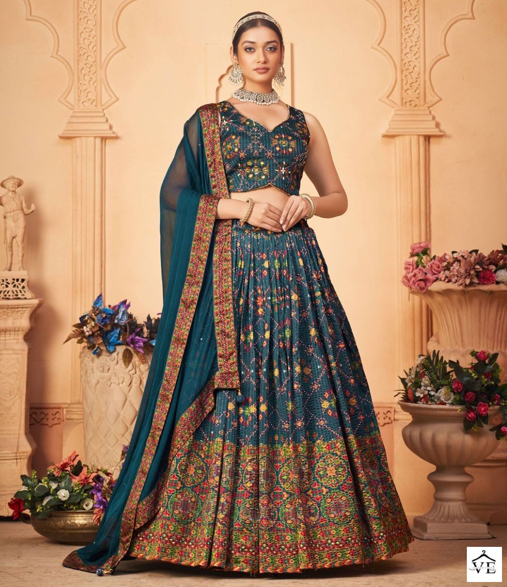 Vardan Ethnic Aakrut Vol 5 Heavy Chinon Wholesale Lehenga Catalog — Wholesale Lehenga, MPA wholesale from Surat — view 1