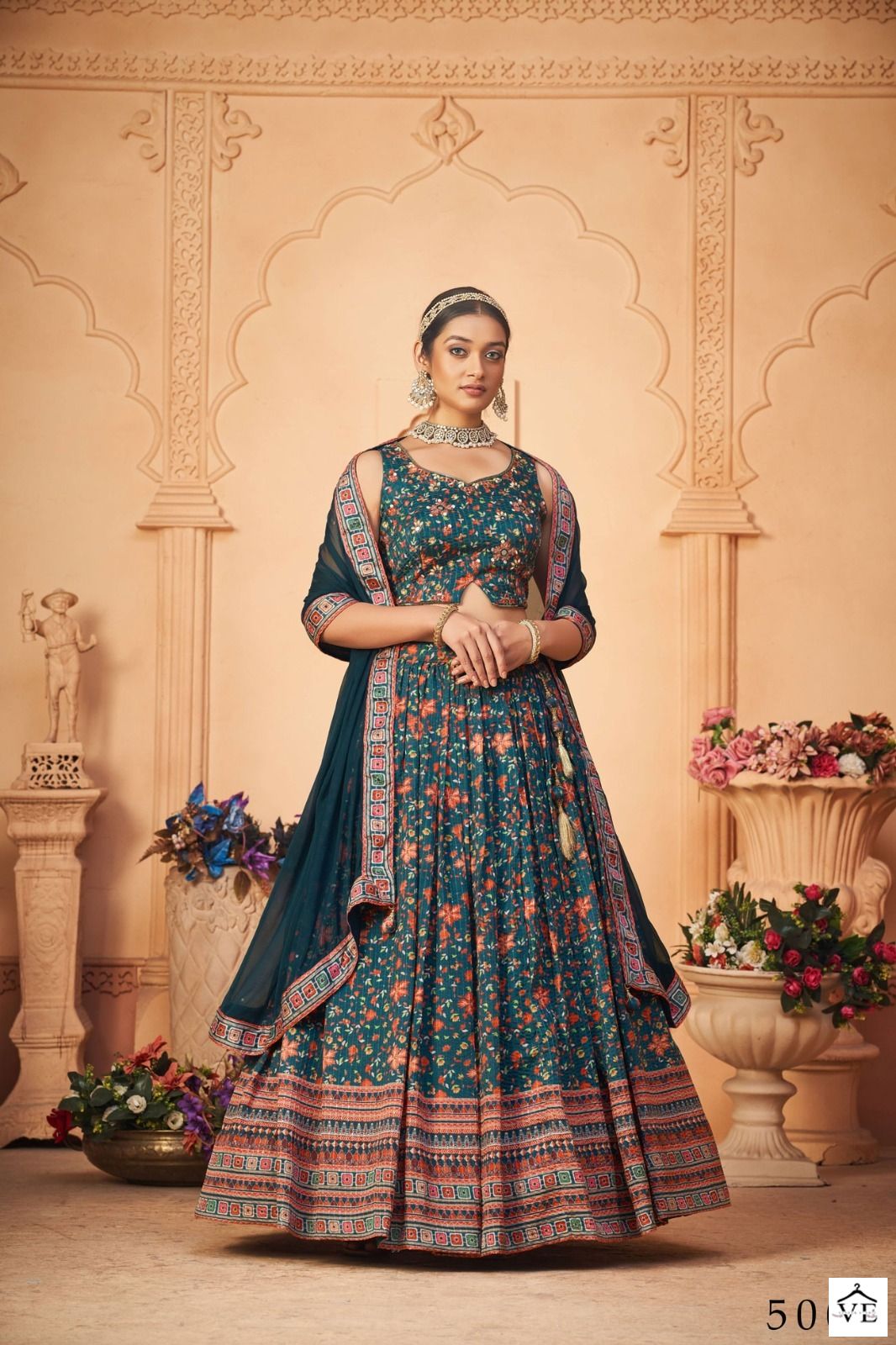 Vardan Ethnic Aakrut Vol 5 Heavy Chinon Wholesale Lehenga Catalog — Wholesale Lehenga, MPA wholesale from Surat - Gallery Image 5