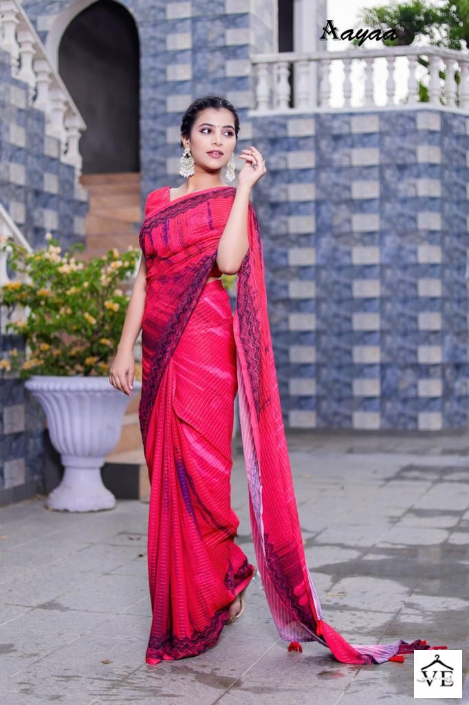Aaya Aaradhna Vol 8 Faux Georgette Wholesale Sarees Catalog — Wholesale Sarees, MPA wholesale from Surat — view 3