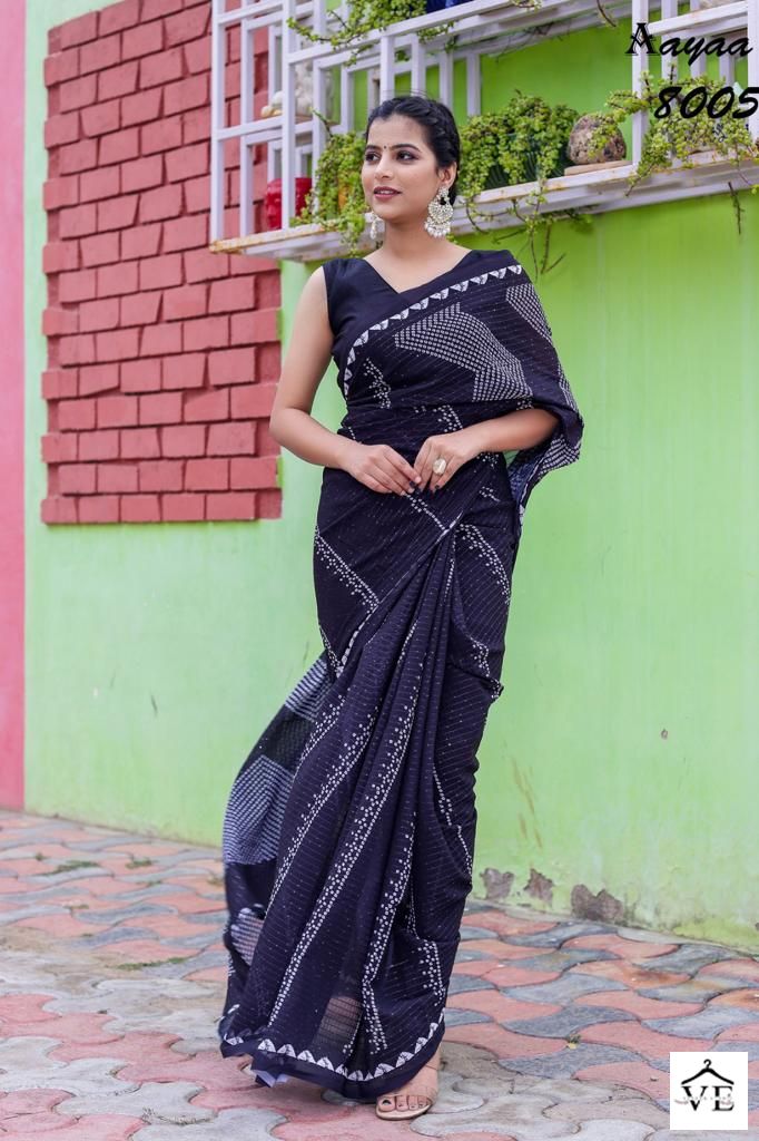 Aaya Aaradhna Vol 8 Faux Georgette Wholesale Sarees Catalog — Wholesale Sarees, MPA wholesale from Surat — view 6