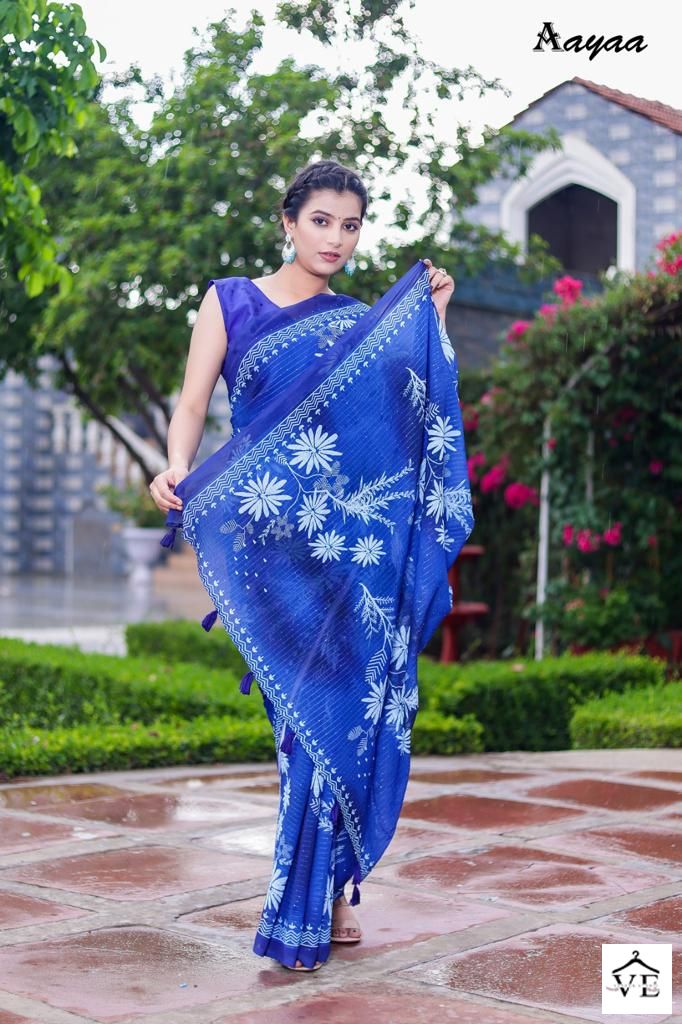 Aaya Aaradhna Vol 8 Faux Georgette Wholesale Sarees Catalog — Wholesale Sarees, MPA wholesale from Surat — view 8