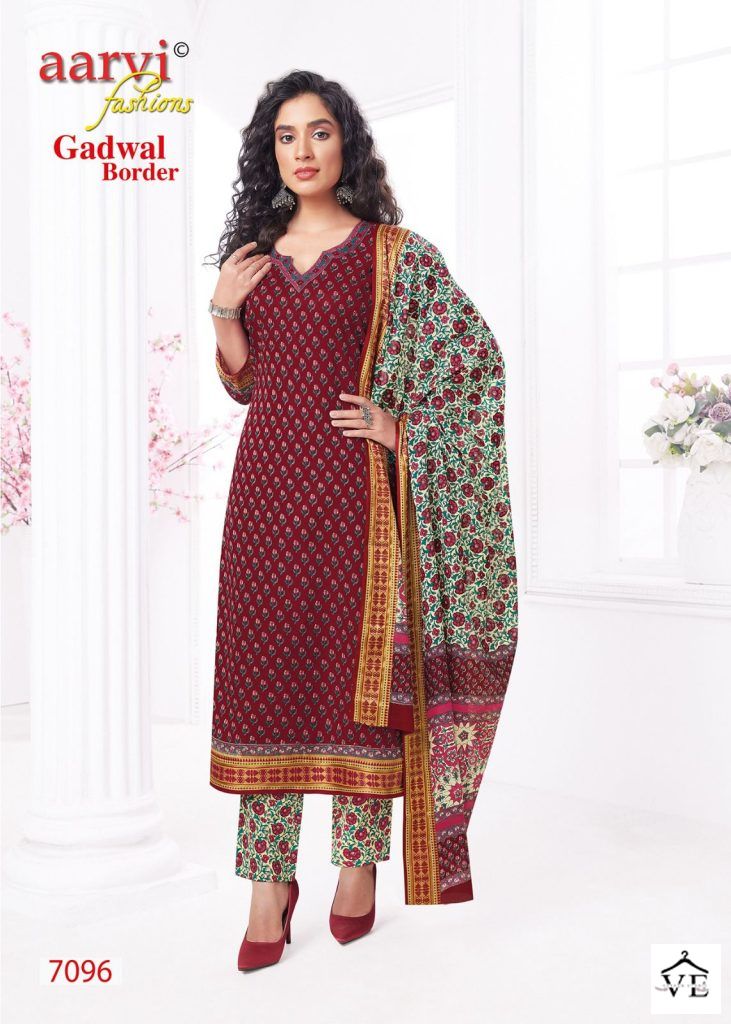 Vardan Ethnic Aarvi Gadhwal Border Vol 8 Cambric Cotton Wholesale Readymade Salwar Suit Catalog — Wholesale Salwar Suits, MPA wholesale from Surat - Gallery Image 2