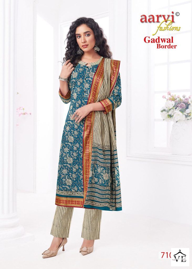 Vardan Ethnic Aarvi Gadhwal Border Vol 8 Cambric Cotton Wholesale Readymade Salwar Suit Catalog — Wholesale Salwar Suits, MPA wholesale from Surat - Gallery Image 10