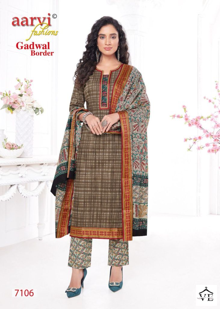 Vardan Ethnic Aarvi Gadhwal Border Vol 8 Cambric Cotton Wholesale Readymade Salwar Suit Catalog — Wholesale Salwar Suits, MPA wholesale from Surat - Gallery Image 12