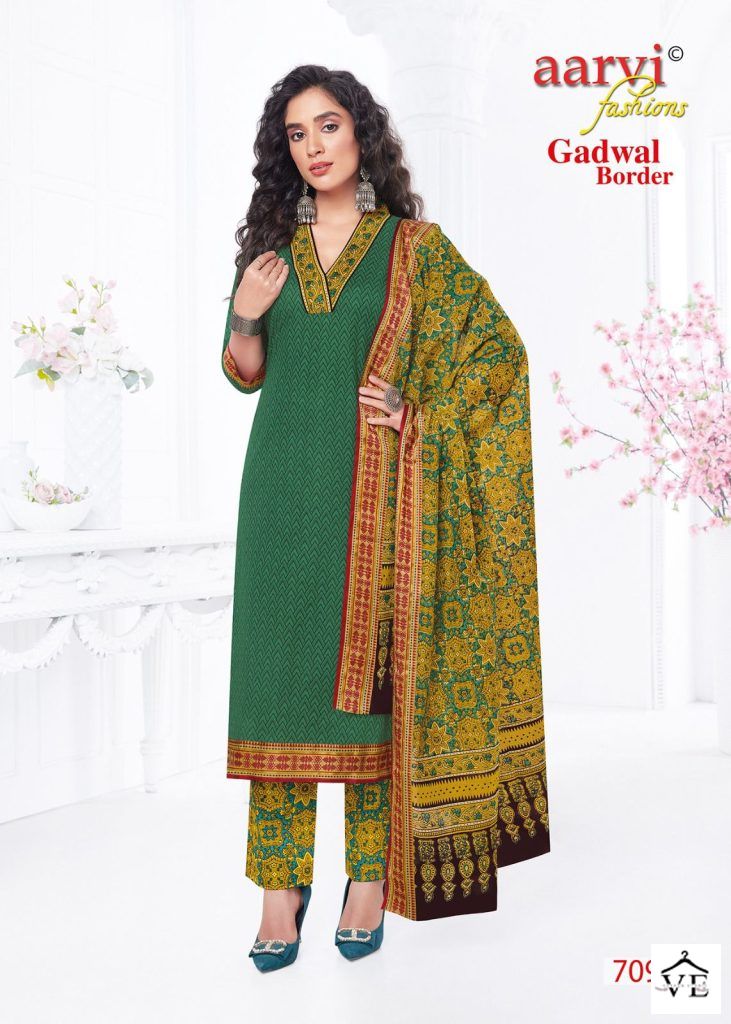 Vardan Ethnic Aarvi Gadhwal Border Vol 8 Cambric Cotton Wholesale Readymade Salwar Suit Catalog — Wholesale Salwar Suits, MPA wholesale from Surat - Gallery Image 3