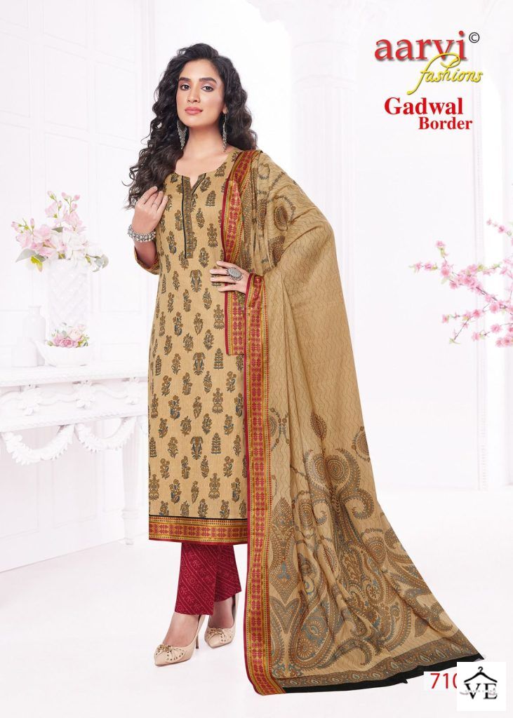 Vardan Ethnic Aarvi Gadhwal Border Vol 8 Cambric Cotton Wholesale Readymade Salwar Suit Catalog — Wholesale Salwar Suits, MPA wholesale from Surat - Gallery Image 5