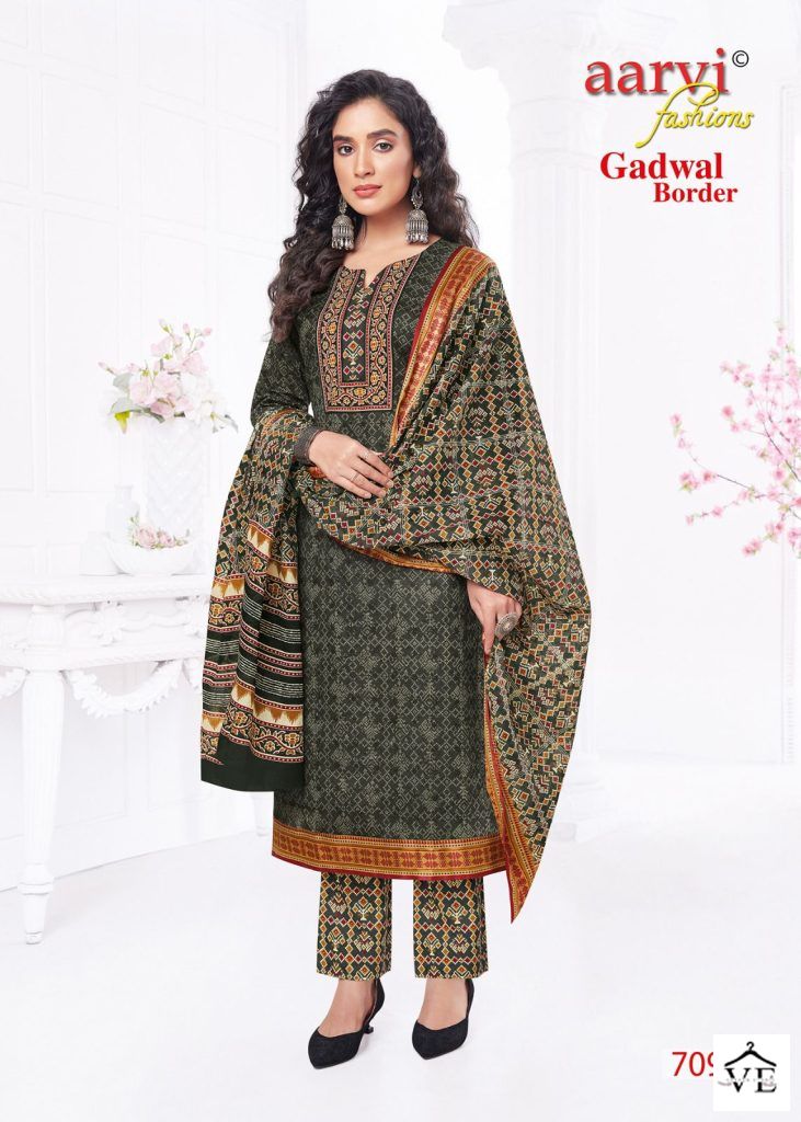 Vardan Ethnic Aarvi Gadhwal Border Vol 8 Cambric Cotton Wholesale Readymade Salwar Suit Catalog — Wholesale Salwar Suits, MPA wholesale from Surat - Gallery Image 6