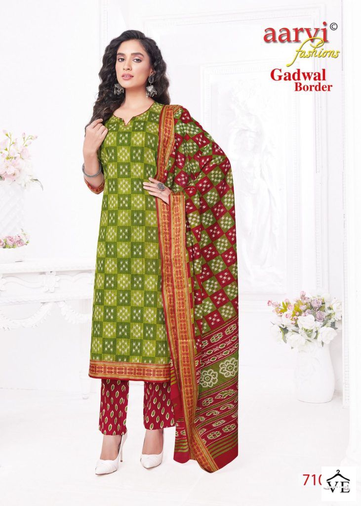 Vardan Ethnic Aarvi Gadhwal Border Vol 8 Cambric Cotton Wholesale Readymade Salwar Suit Catalog — Wholesale Salwar Suits, MPA wholesale from Surat - Gallery Image 8
