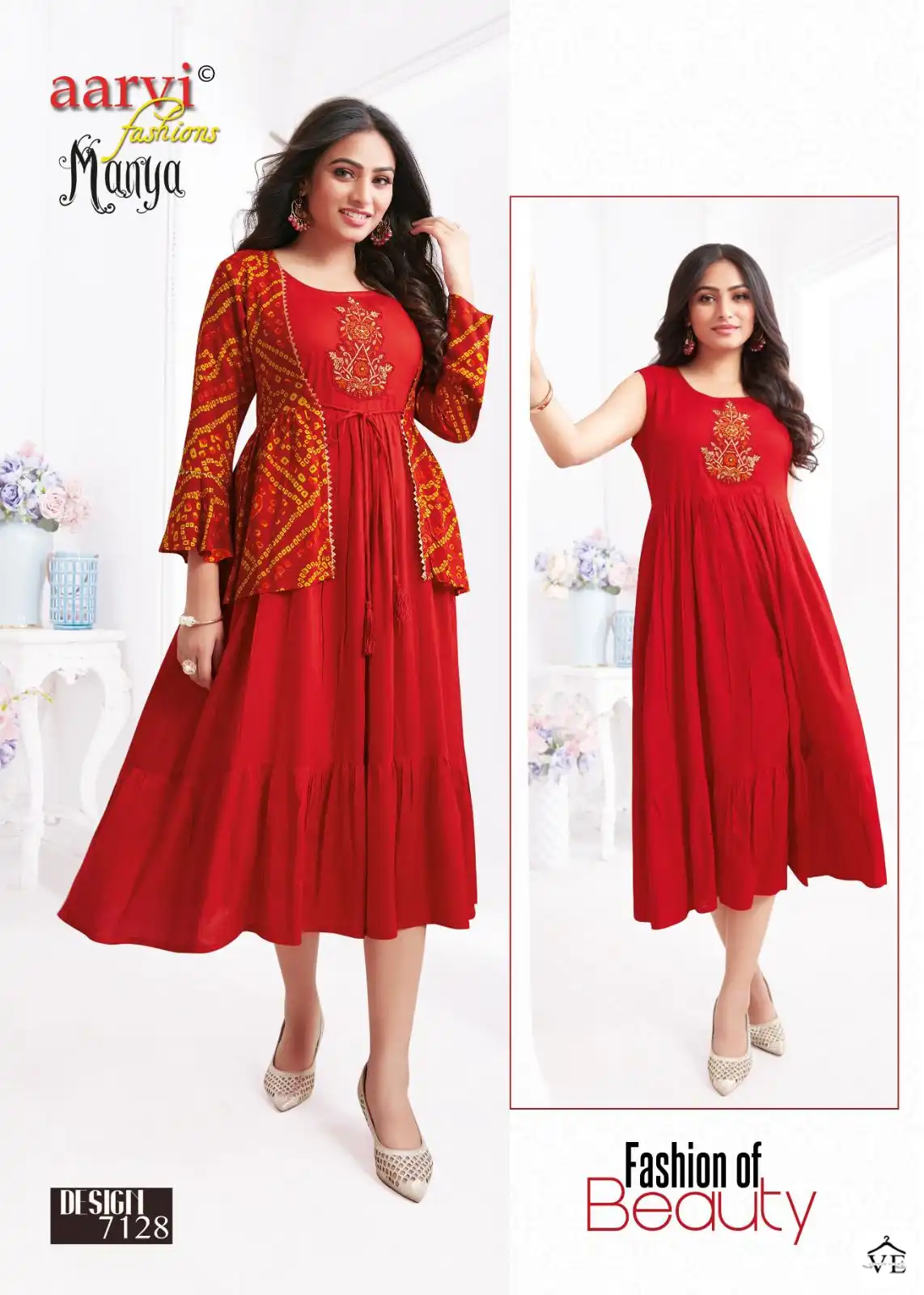 Aarvi Manya Vol-27 Cotton Wholesale Kurti Catalog — Wholesale Kurtis, MPA wholesale from Surat - Gallery Image 4