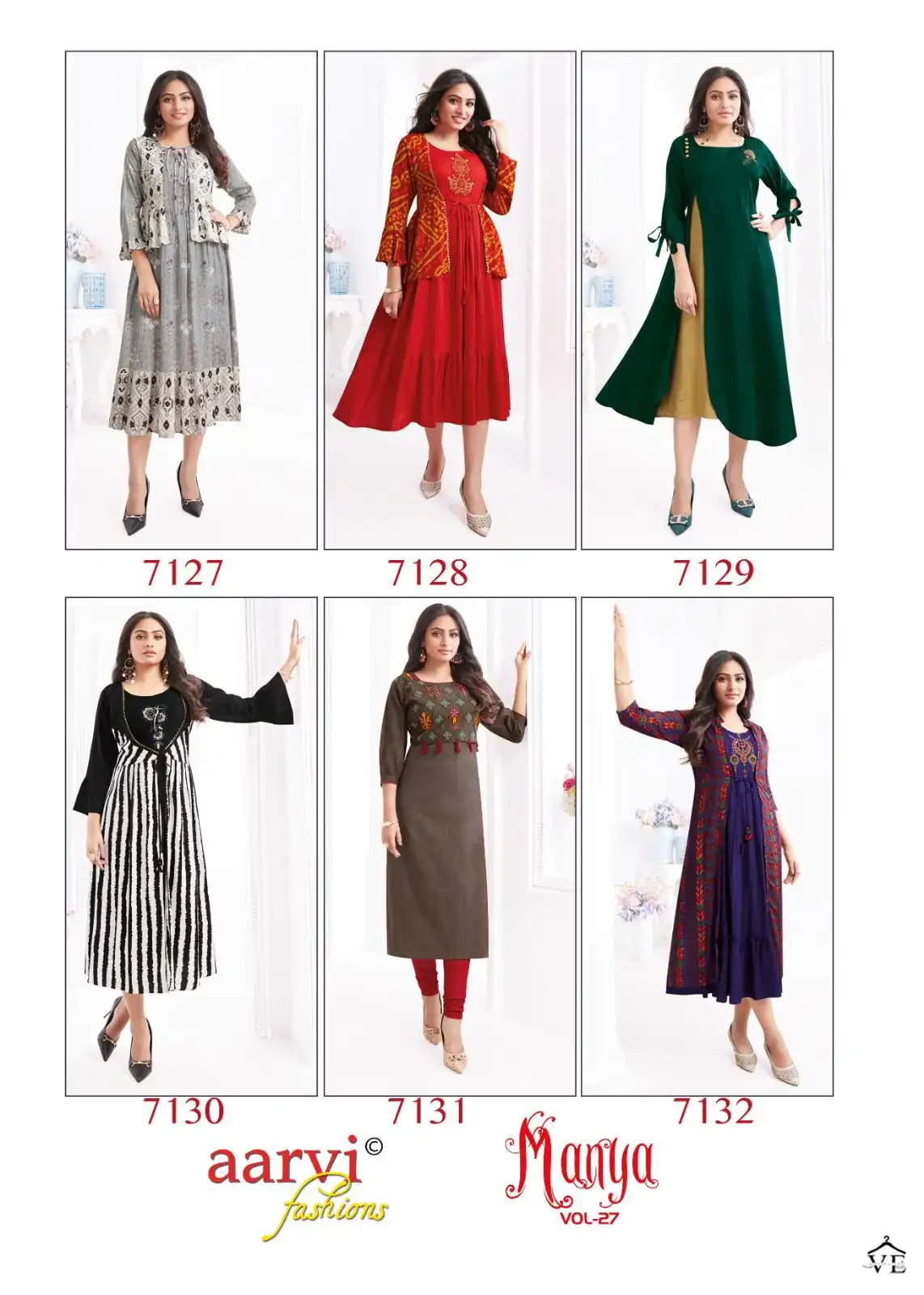 Aarvi Manya Vol-27 Cotton Wholesale Kurti Catalog — Wholesale Kurtis, MPA wholesale from Surat — view 9